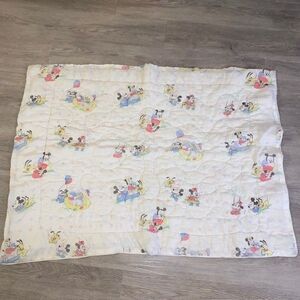 Vintage Disney Baby Quilt Blanket Mickey & Friends Dundee Sleeping Bag USA
